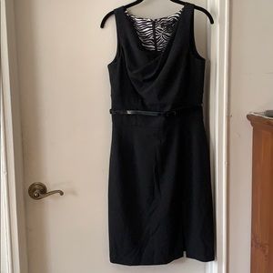 White House Black Market size 10 belt black dress